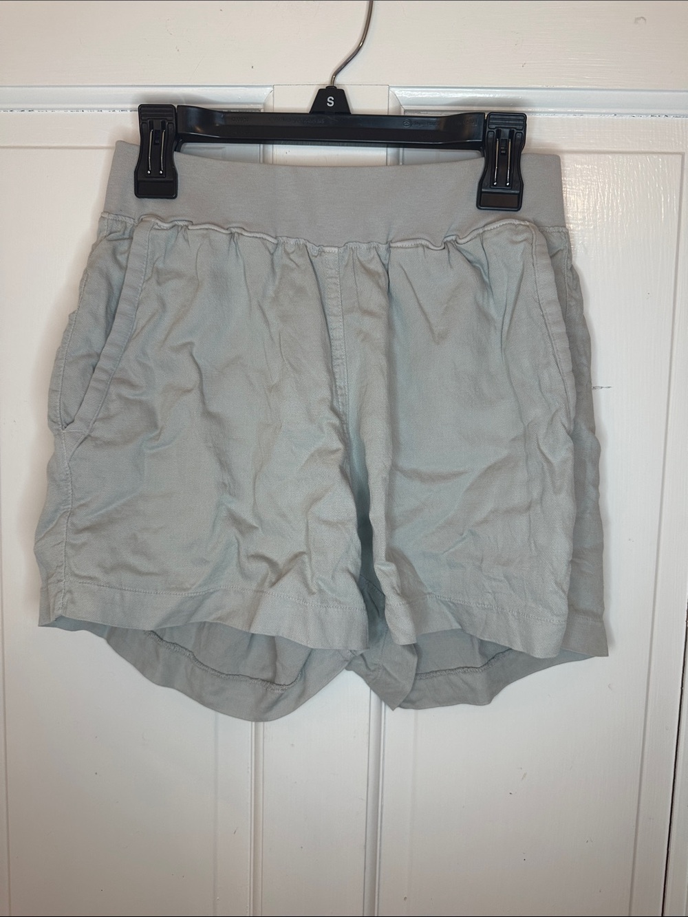 Faherty Light‎ Gray Elastic-Waist Shorts size XS EUC